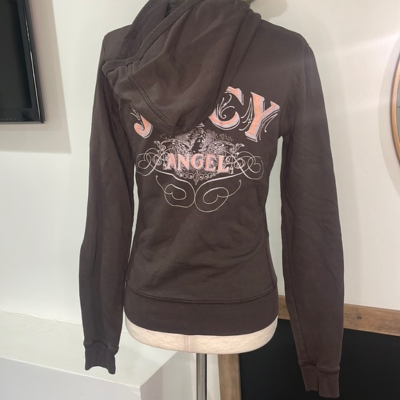 Juicy Couture Brown Zip Up Hoodie Medium - Picture 6 of 9